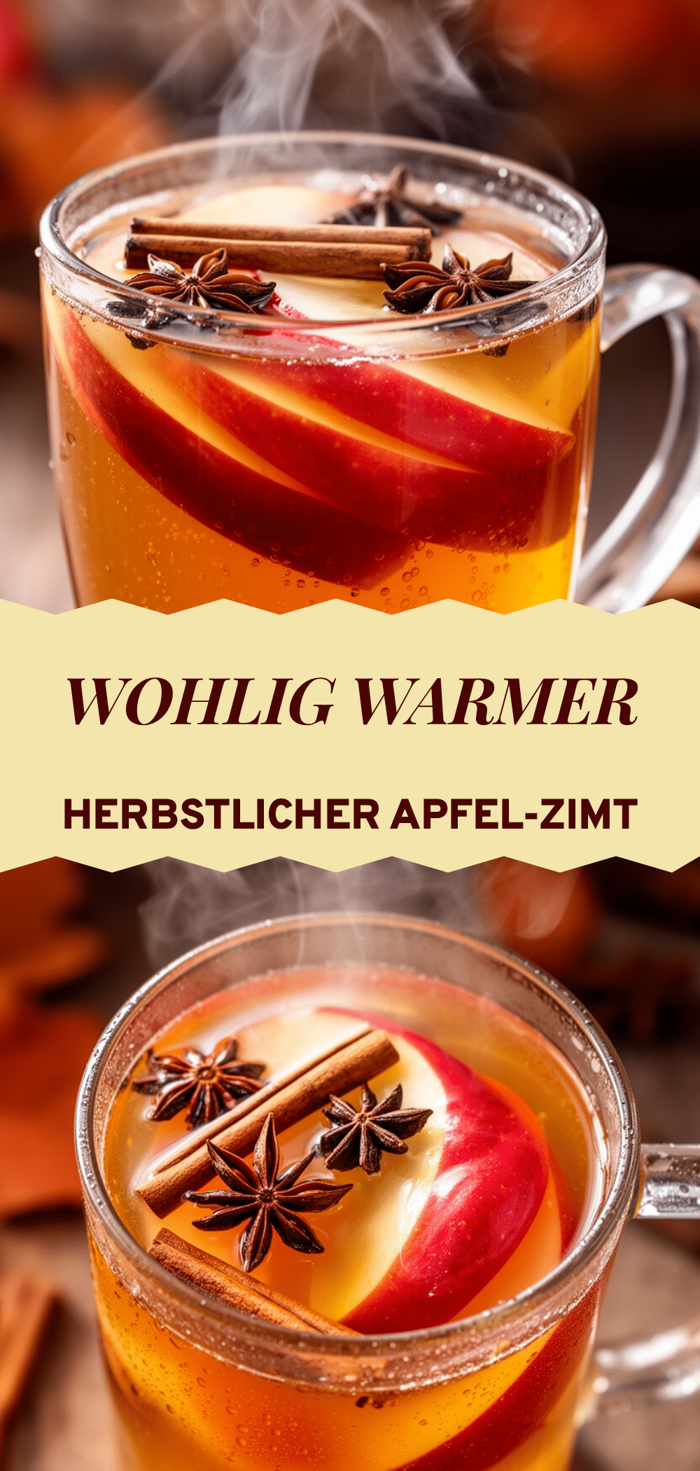 Alkoholfreier Apfel-Zimt-Punsch: 5 Min. Rezept 5 alkoholfreier Apfel-Zimt-Punsch recipe