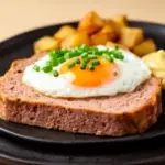 Bayerischer Leberkäse mit Spiegelei - featured image