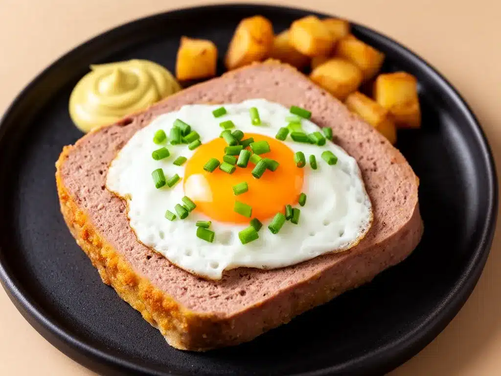 Bayerischer Leberkäse mit Spiegelei: 10 Min 4 Bayerischer Leberkäse mit Spiegelei preparation steps