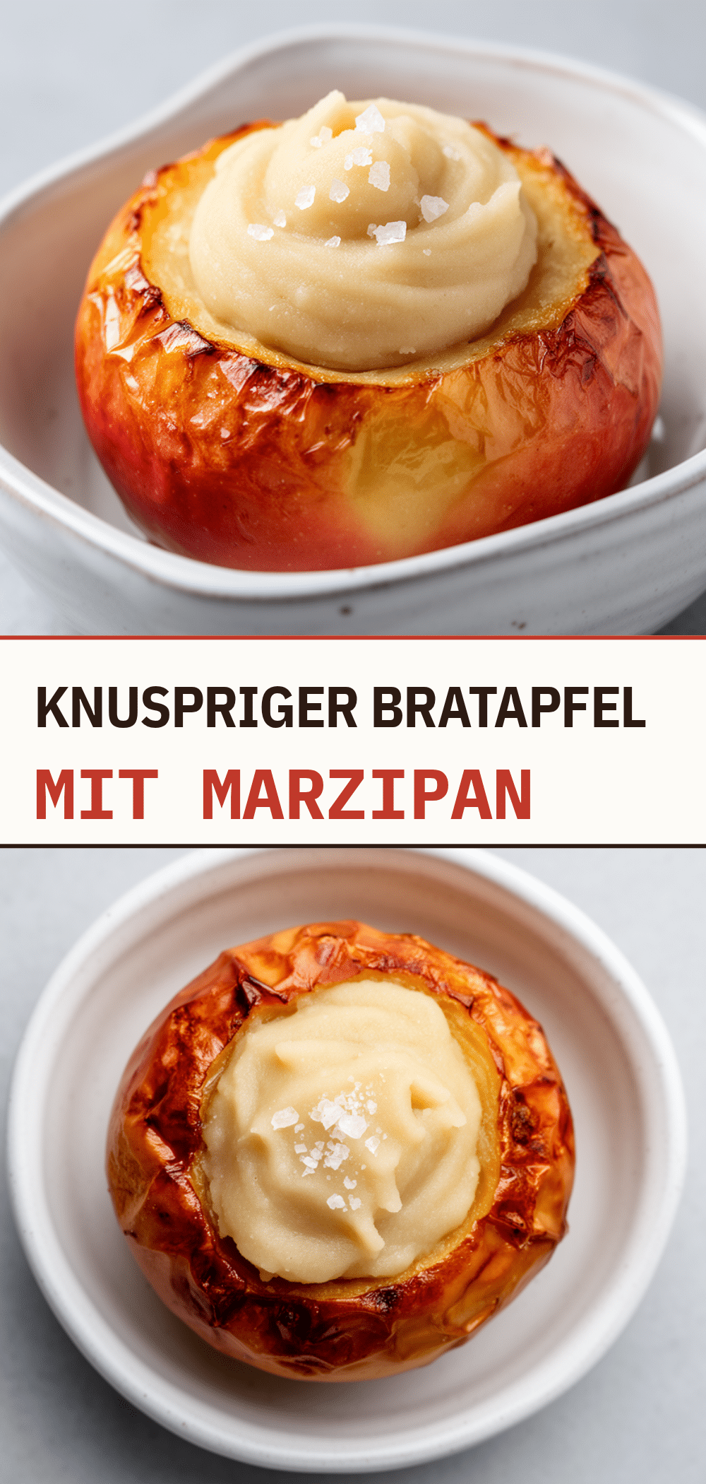 Bratapfel mit Marzipan: 5 Min. einfaches Winterdessert 5 Bratapfel mit Marzipan recipe