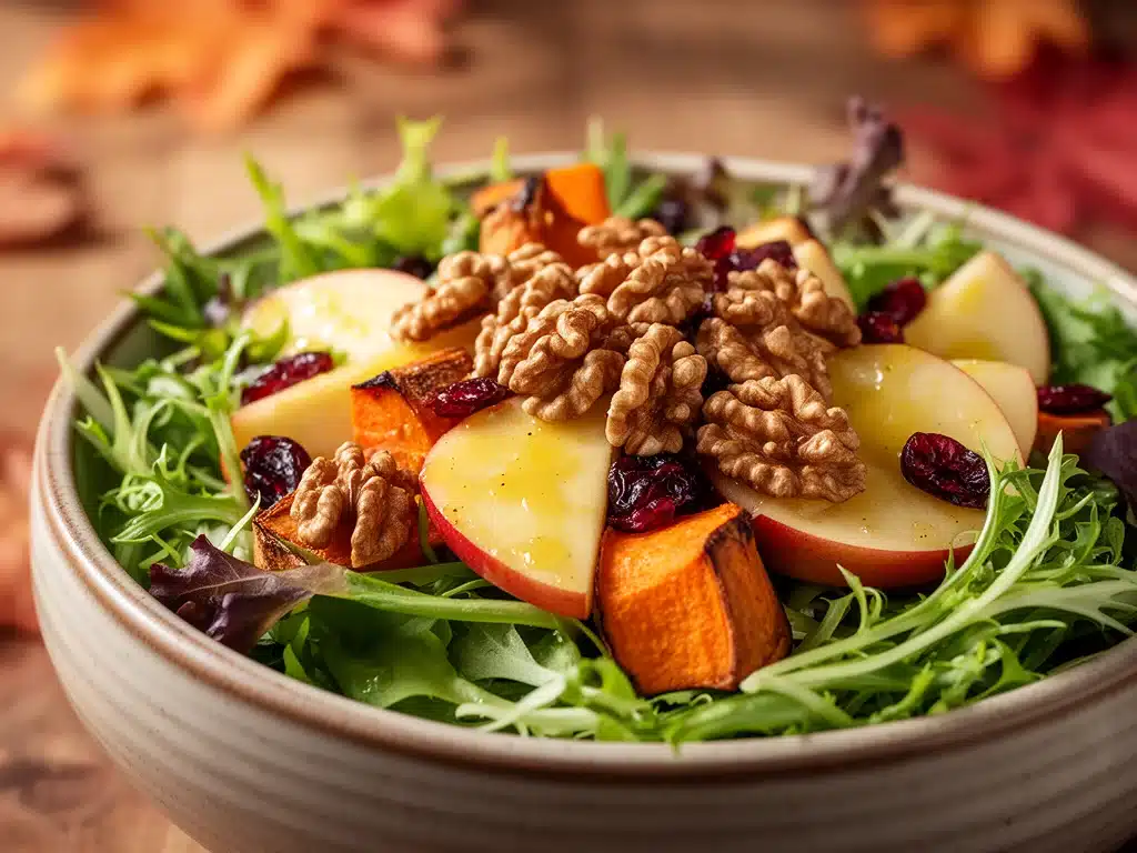 Bunter Herbstsalat mit Walnüssen - featured image