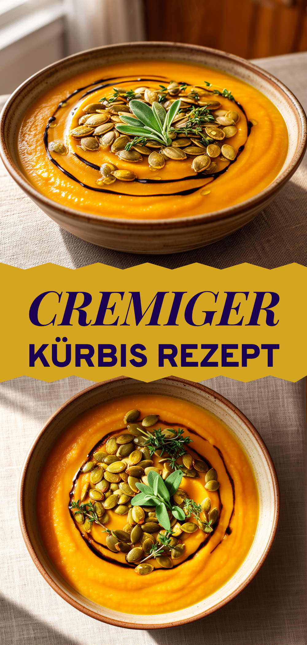 Butternut-Kürbis-Suppe: Cremig & Fertig in 25 Min 5 cremige Butternut-Kürbis-Suppe recipe
