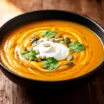 cremige Hokkaido-Kürbissuppe mit Curry - featured image