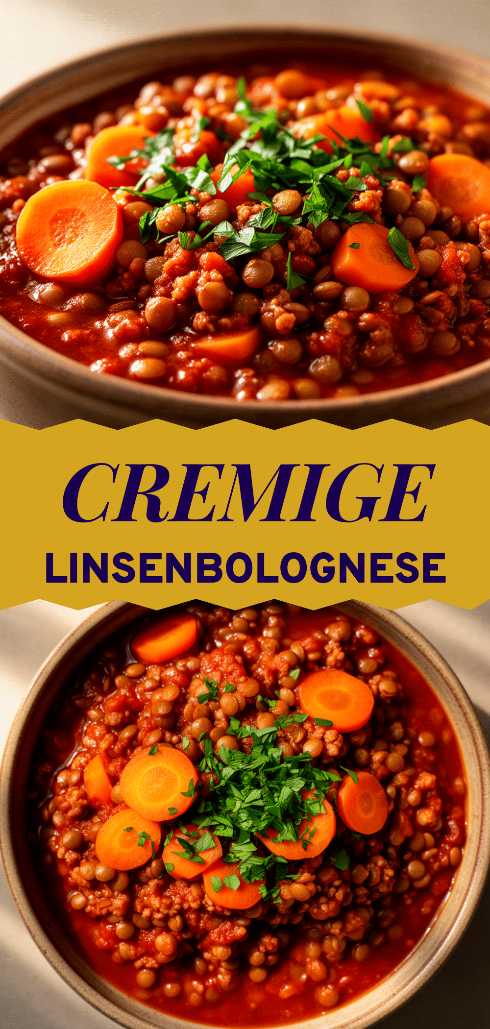 Cremige Linsenbolognese mit Karotten: 20 Min 5 cremige Linsenbolognese mit Karotten recipe