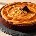 Cremige Schokolade-Erdnussbutter Tarte mit Karamell - featured image