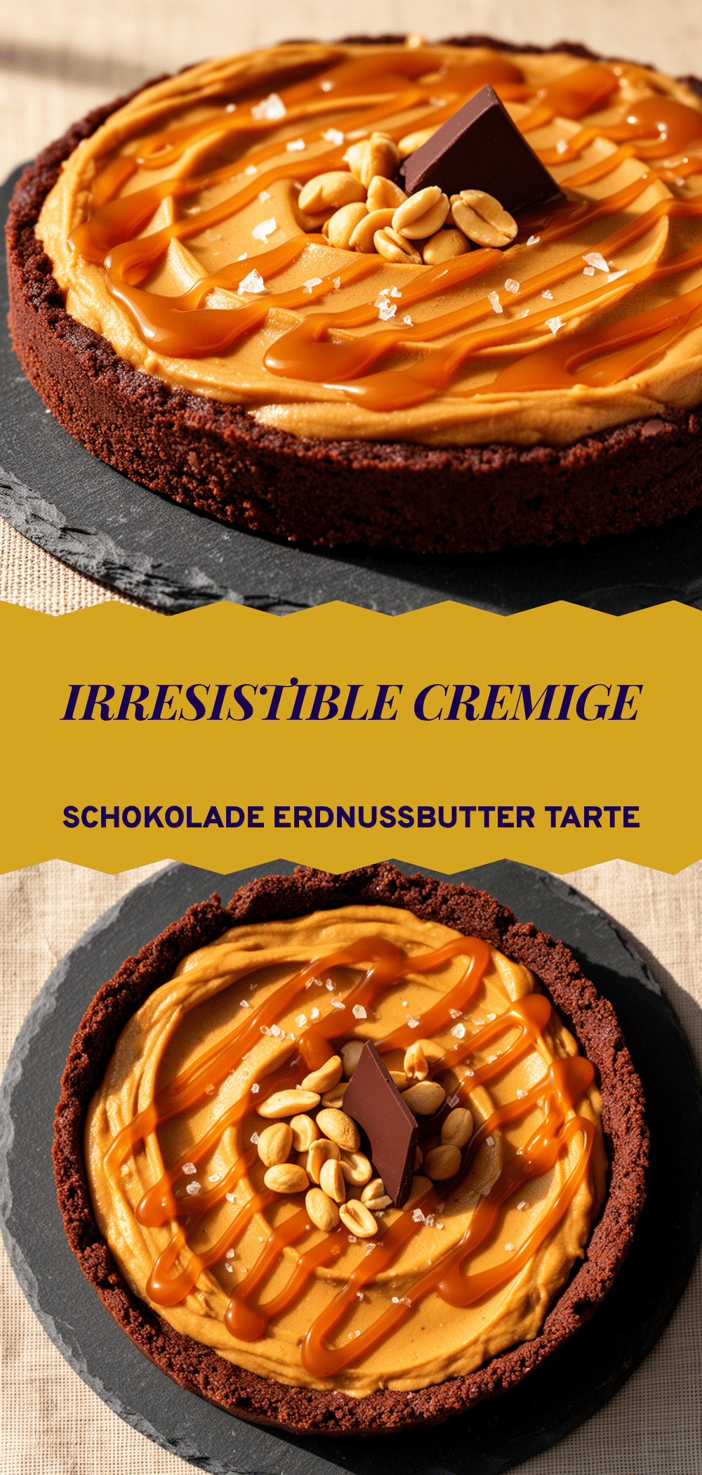 Cremige Schokolade-Erdnussbutter Tarte mit Karamell: Das perfekte Rezept 5 Cremige Schokolade-Erdnussbutter Tarte mit Karamell recipe