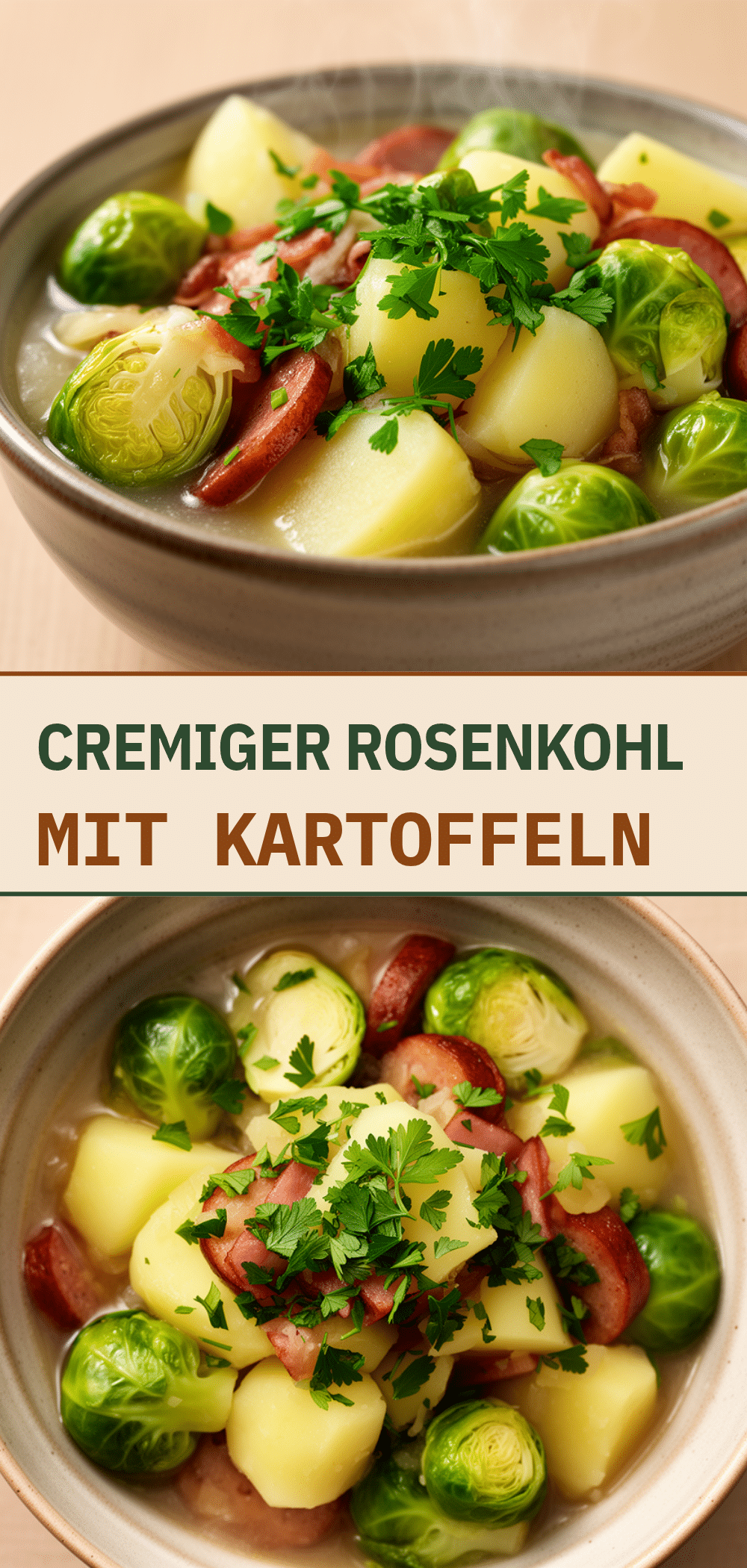 Cremiger Rosenkohl-Eintopf mit Kartoffeln: 30 Min 5 cremiger Rosenkohl-Eintopf mit Kartoffeln recipe