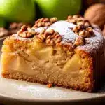 feuchter Apfel-Walnuss-Kuchen - featured image
