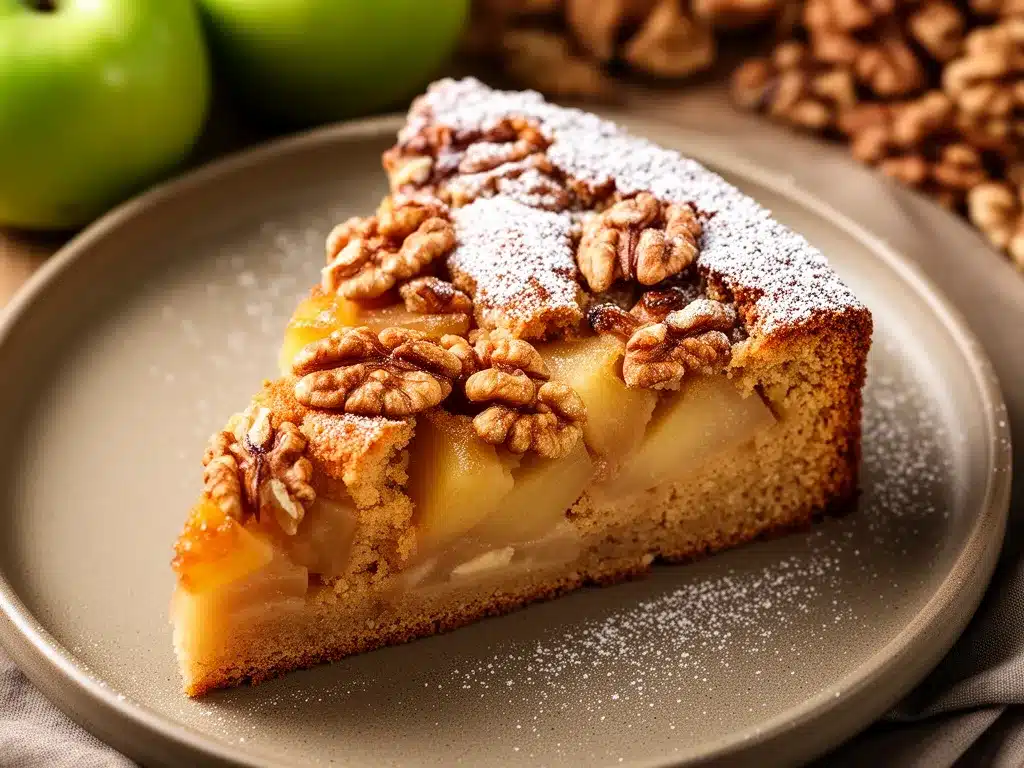 Feuchter Apfel-Walnuss-Kuchen: 3-Schritte Rezept 4 feuchter Apfel-Walnuss-Kuchen preparation steps