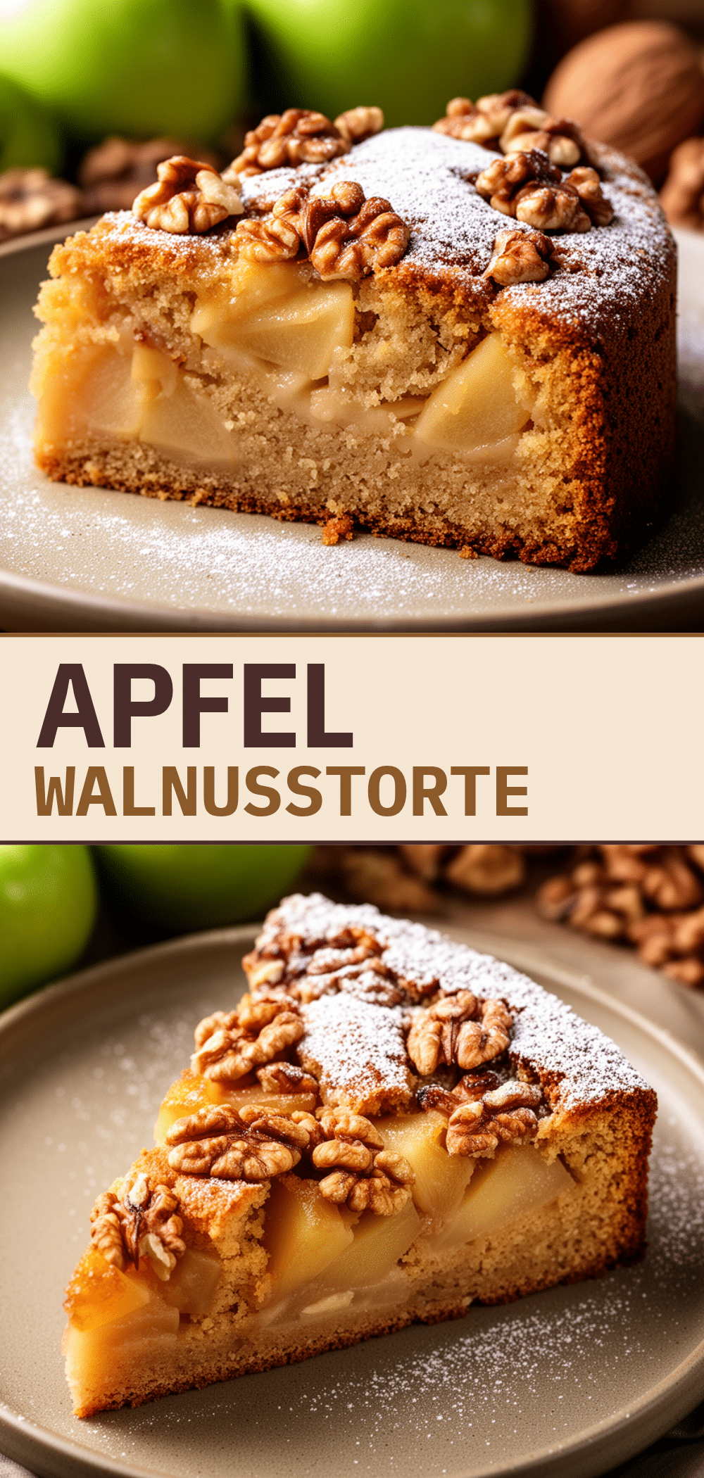 Feuchter Apfel-Walnuss-Kuchen: 3-Schritte Rezept 5 feuchter Apfel-Walnuss-Kuchen recipe