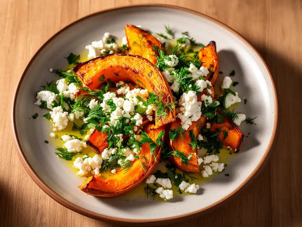 Gebackener Kürbis mit Feta: 30 Min. Einfaches Rezept 4 Gebackener Kürbis mit Feta preparation steps