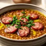 Günstige Linsensuppe mit Würstchen - featured image
