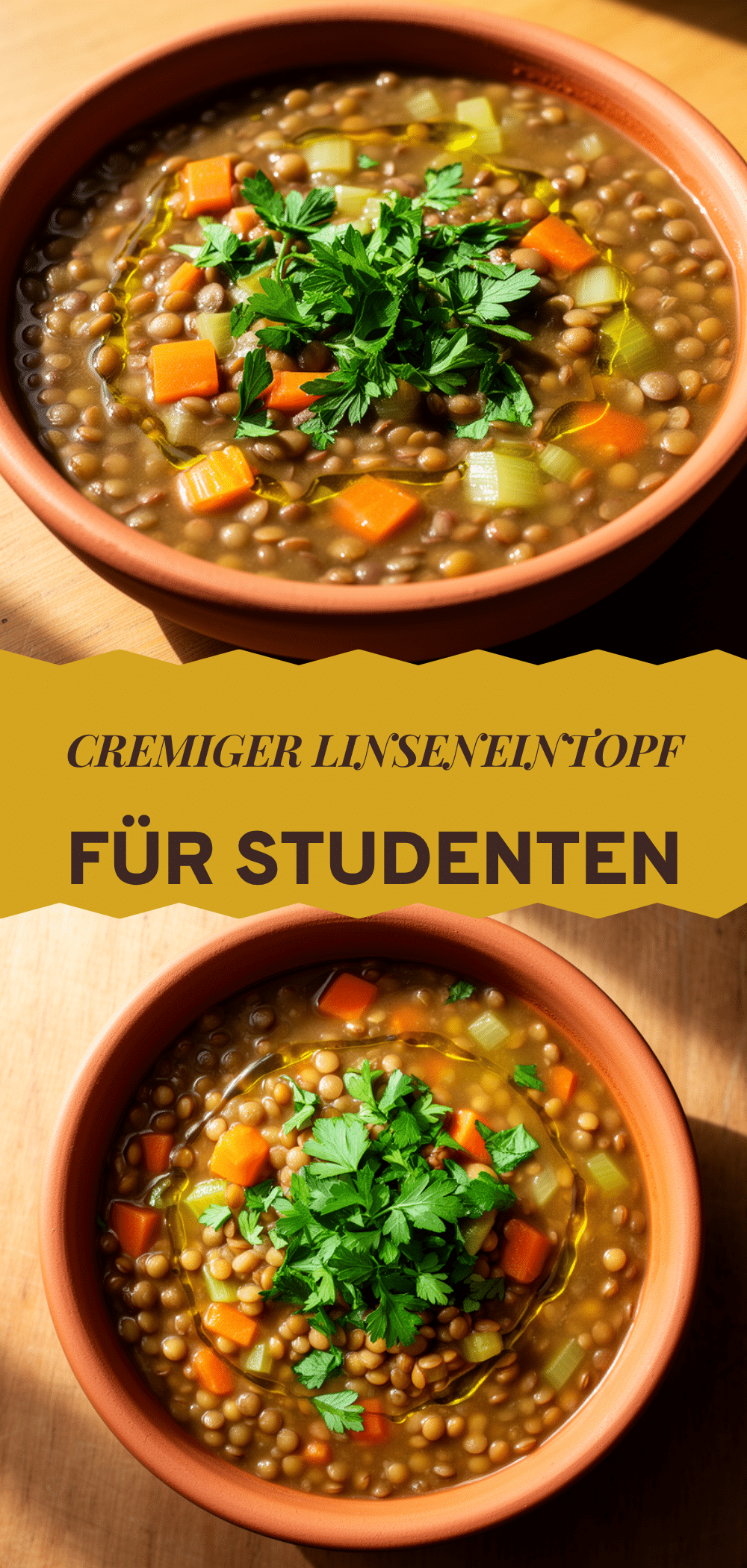 Günstiger Linseneintopf: 20 Min einfache Studentenmahlzeit 5 günstiger Linseneintopf für Studenten in 20 Min recipe