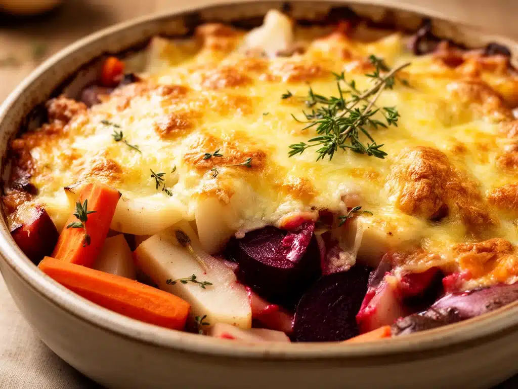 Herbstlicher Käse-Wurzelgemüse-Auflauf - featured image