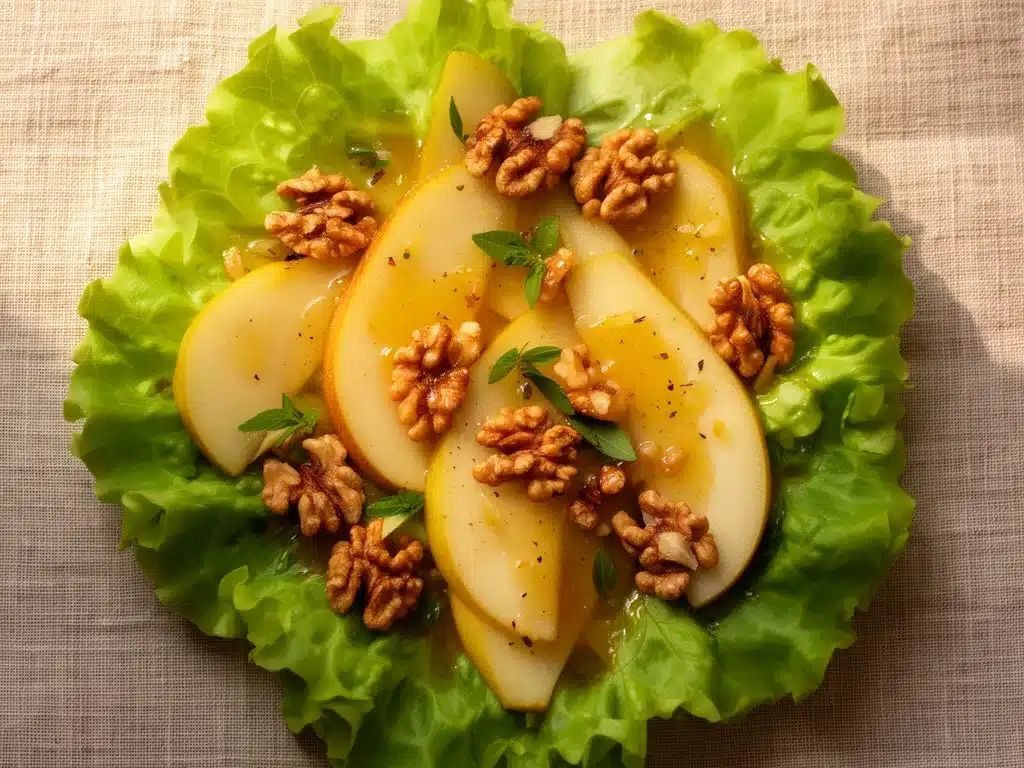 Herbstsalat mit Birnen und Walnüssen: 5 Cremige Tipps 4 Herbstsalat mit Birnen und Walnüssen preparation steps