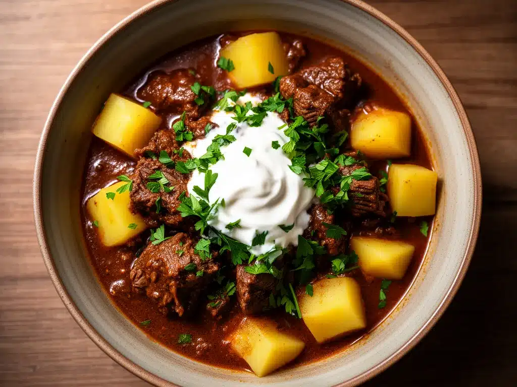 Instant Pot Rindergulasch mit Kartoffeln: 20 Min 4 Instant Pot Rindergulasch mit Kartoffeln preparation steps