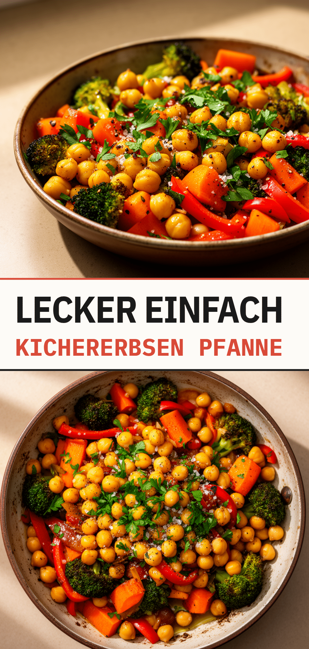 Kichererbsen-Gemüsepfanne: Schnelles Abendessen 5 Kichererbsen-Gemüsepfanne recipe