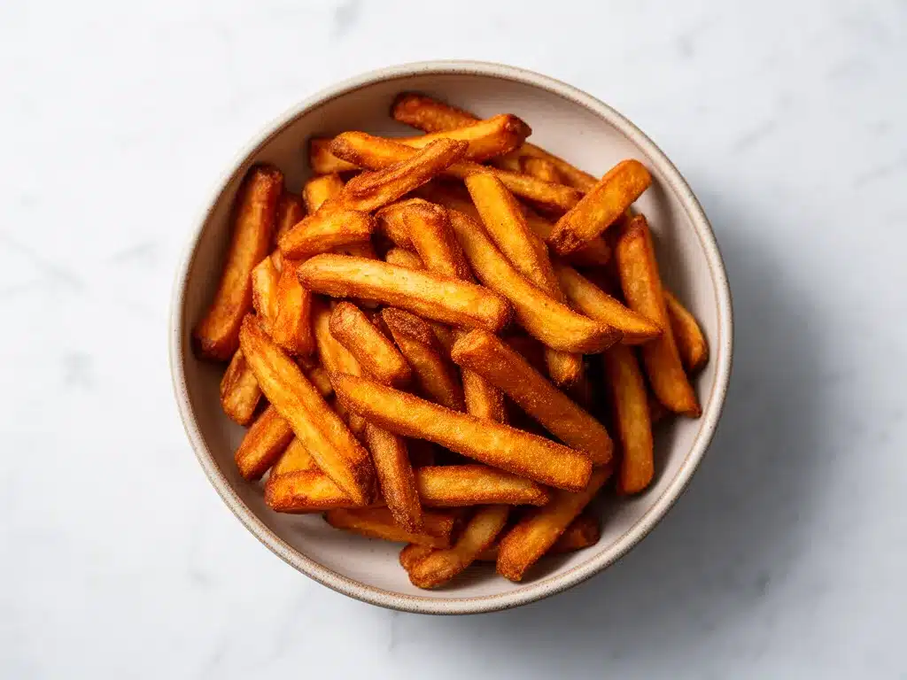 Knusprige Airfryer Pommes ohne Öl: 20 Min. Rezept 4 knusprige Airfryer Pommes ohne Öl preparation steps