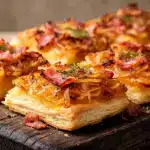 Knuspriger Zwiebelkuchen mit Speck - featured image