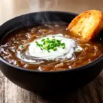 perfekt karamellisierte Zwiebelsuppe - featured image