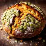 rustikales Erntebrot mit Kürbiskernen - featured image