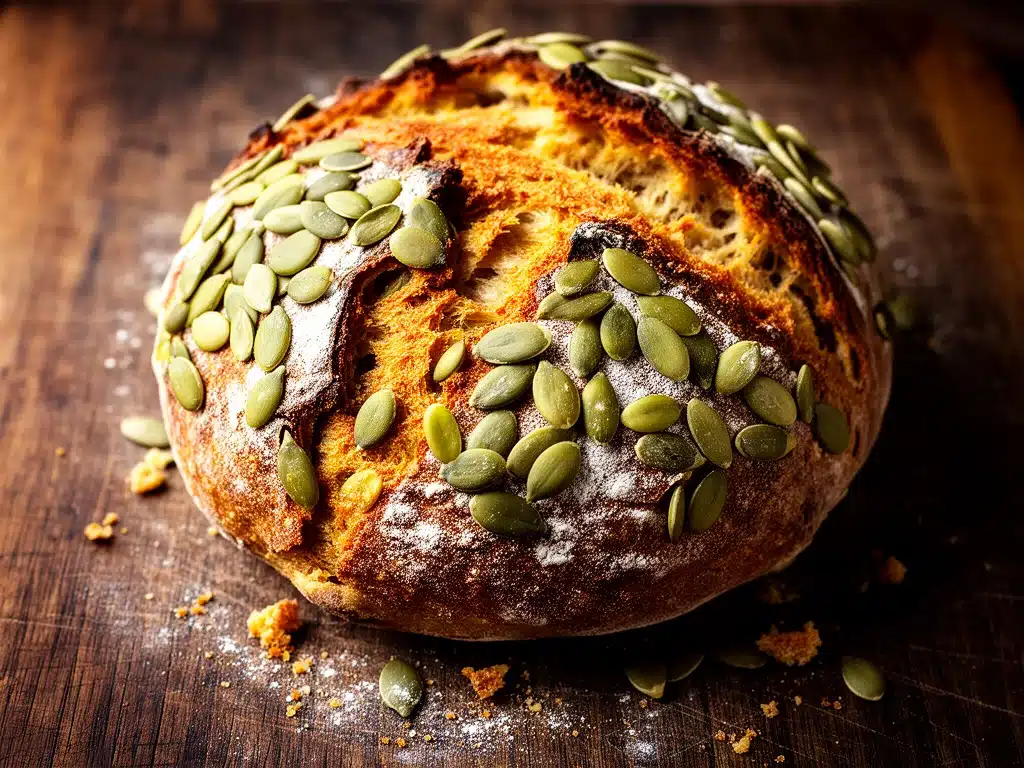 rustikales Erntebrot mit Kürbiskernen - featured image
