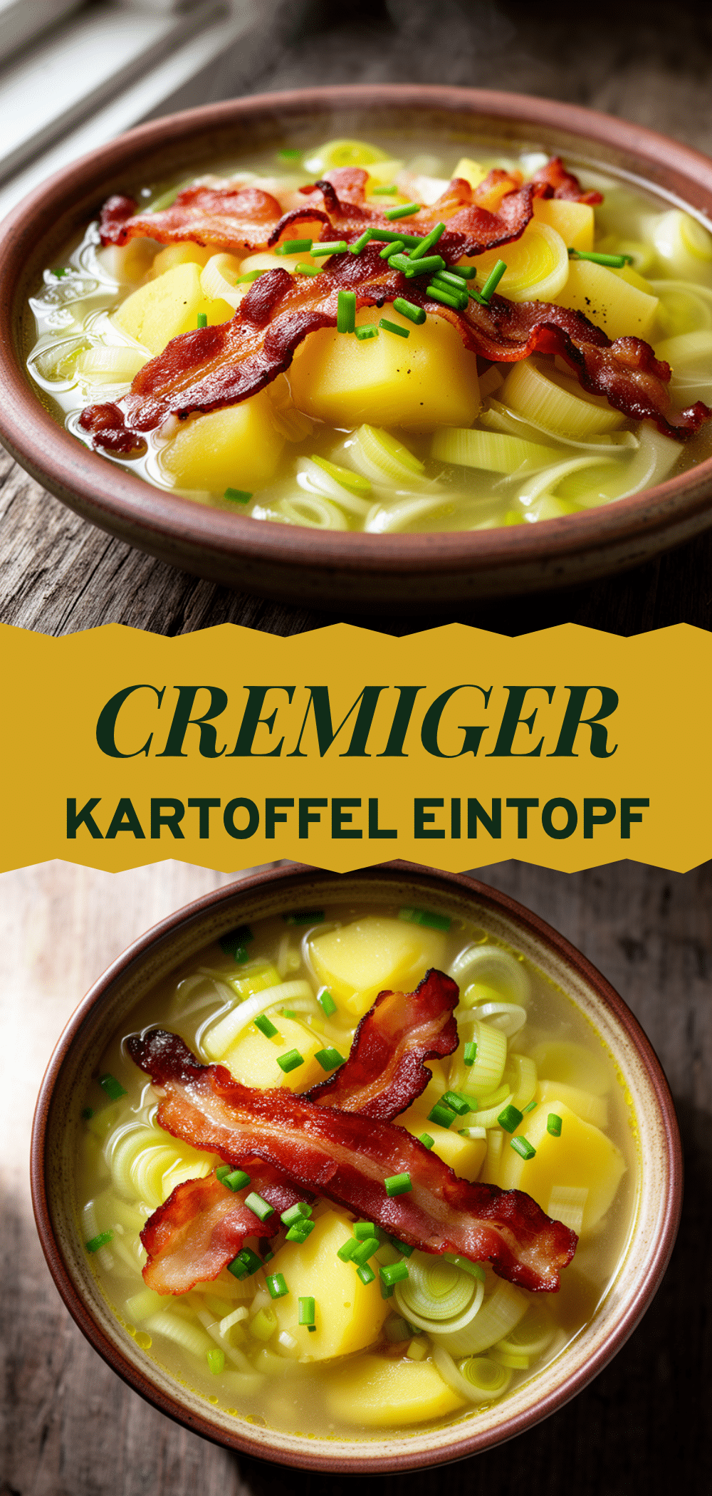 Sparsamer Kartoffel-Lauch-Eintopf mit Speck: 5 einfache Budget-Rezepte 5 sparsamer Kartoffel-Lauch-Eintopf mit Speck recipe