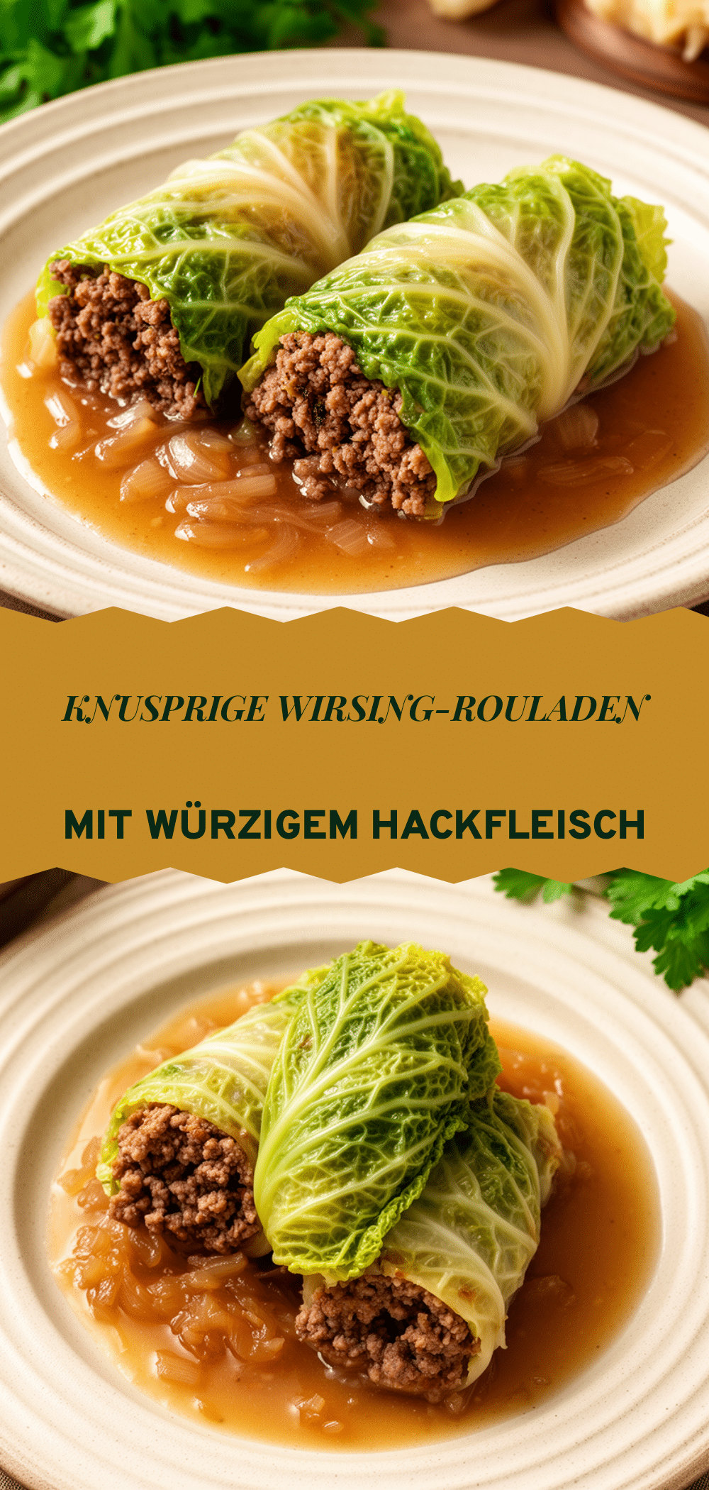 Wirsing-Rouladen: 15 Min. einfaches Hackfleisch-Rezept 5 Wirsing-Rouladen recipe