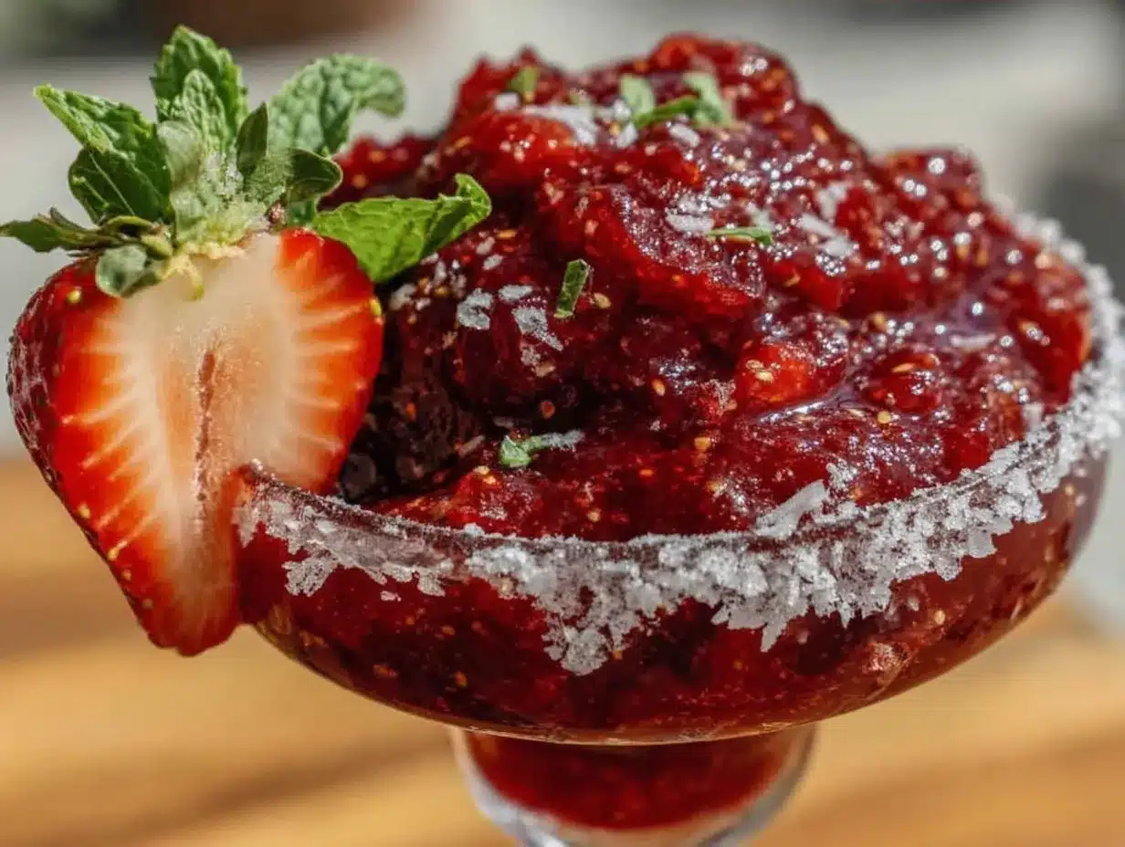 Alkoholfreier Frozen Erdbeer Daiquiri: 5 Min, kein Stress 4 Alkoholfreier Frozen Erdbeer Daiquiri preparation steps