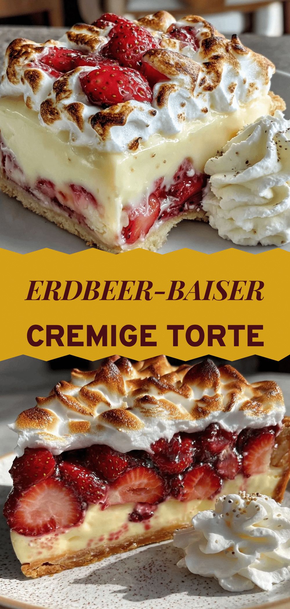 Cremige Erdbeer-Baiser Torte: Superleicht in 30 Min 5 Cremige Erdbeer-Baiser Torte recipe
