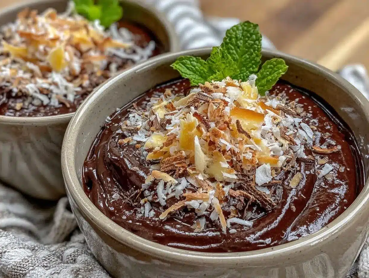 Cremige Vegan Schokoladen Mousse in 5 Min: Perfekt 4 cremige vegane Schokoladen Mousse in 5 Min preparation steps