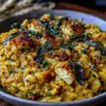 Cremiges Kürbisrisotto mit Salbei - featured image