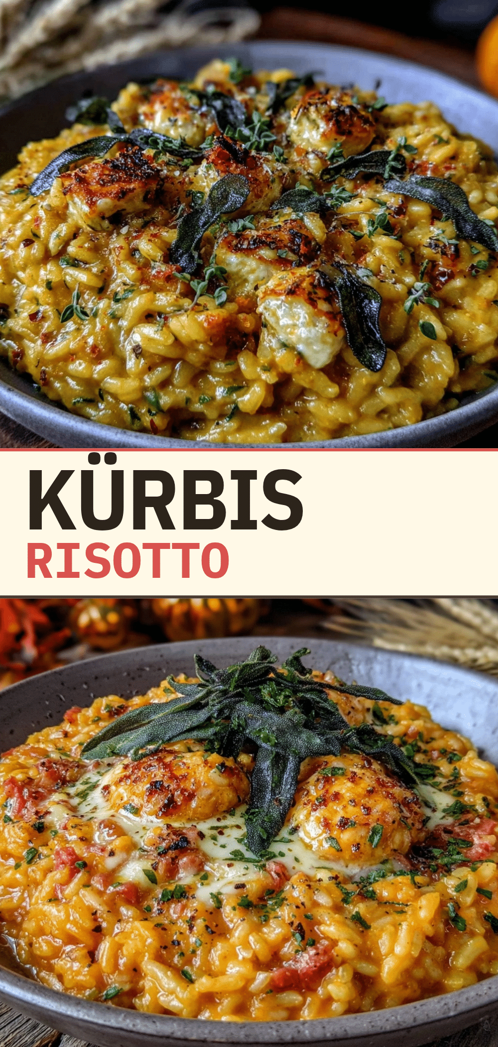 Cremiges Kürbisrisotto: 5pm Dinner in 20 Min 5 Cremiges Kürbisrisotto mit Salbei recipe