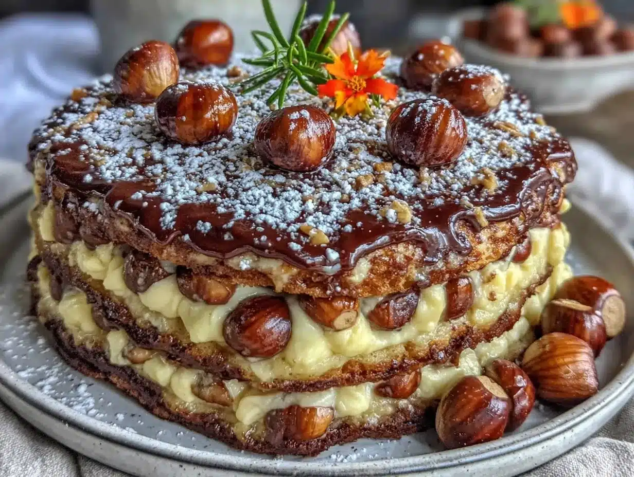 Erntedank Maronen Schokoladen Torte: So einfach 4 Erntedank Maronen Schokoladen Torte preparation steps