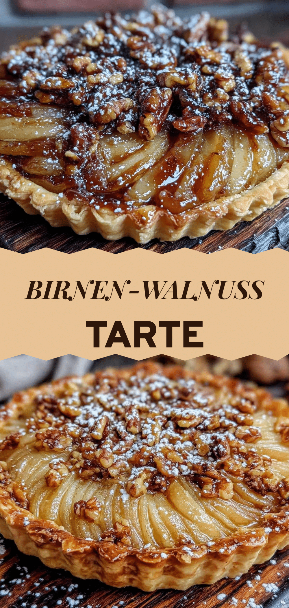 Erntedankfest Birnen-Walnuss Tarte: 5 Min Prep 5 Erntedankfest Birnen-Walnuss Tarte recipe