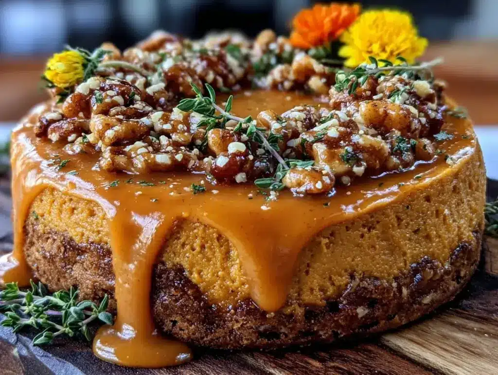 Erntedankfest Kürbis Cheesecake ohne Boden - featured image