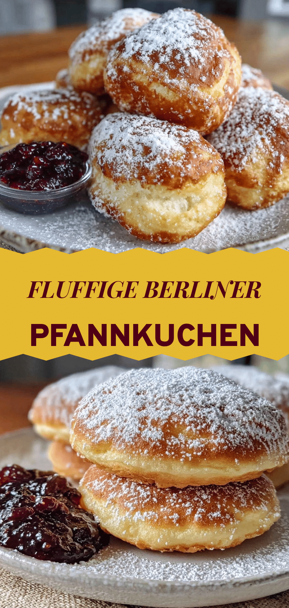 Fluffige Berliner Pfannkuchen: Easy 20-Minuten Rezept mit Pflaumenmus 5 fluffige Berliner Pfannkuchen recipe