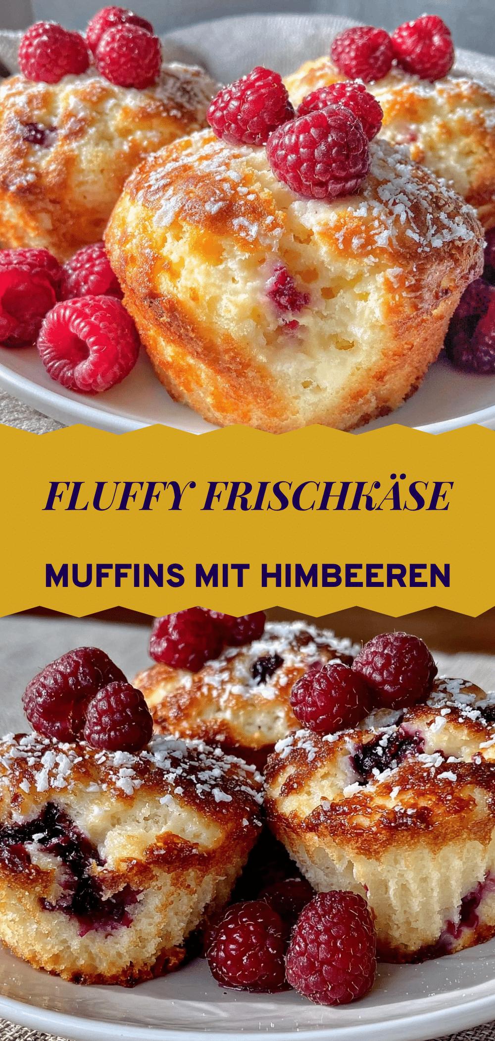 5-Pin Frischkäse-Muffins mit Himbeeren: 25 Min. Einfach 5 Frischkäse-Muffins mit Himbeeren recipe