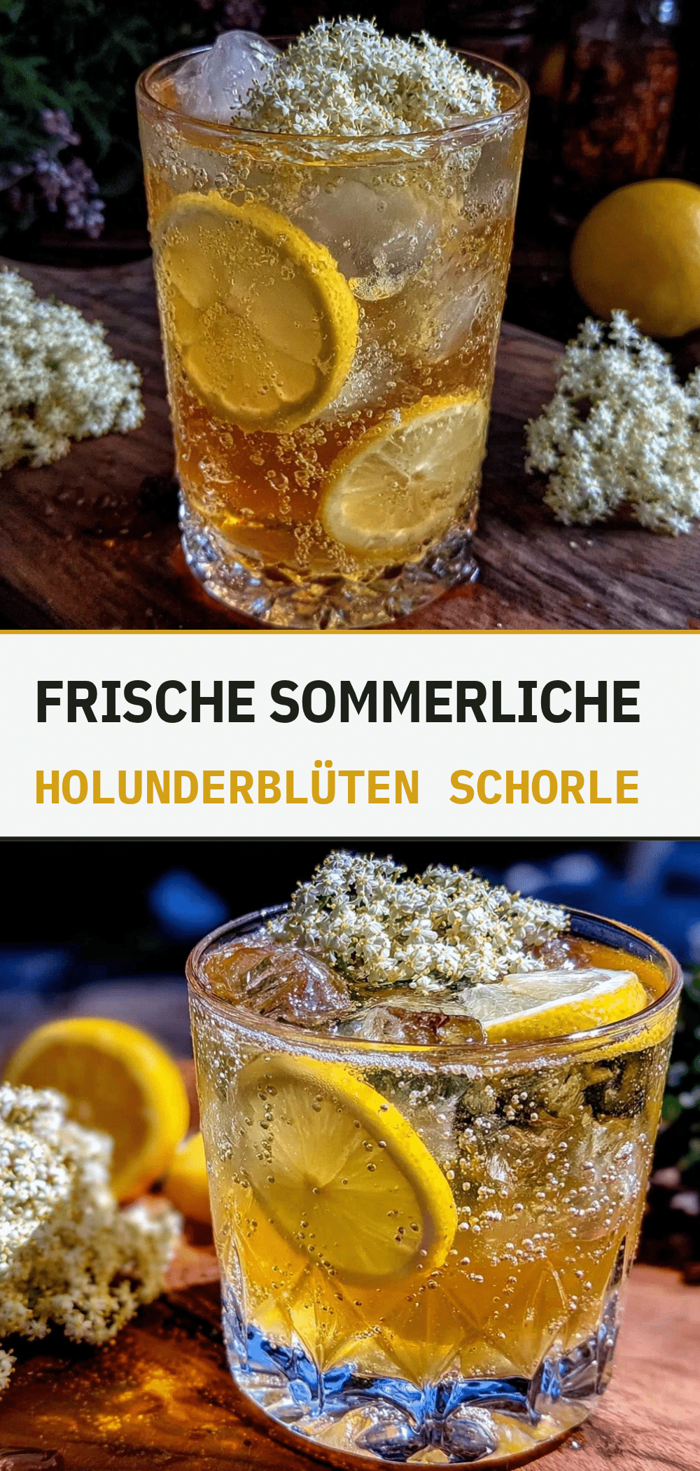 Leichte Holunderblüten Schorle: Der perfekte 5-Minuten Sommerdrink 5 leichte Holunderblüten Schorle recipe