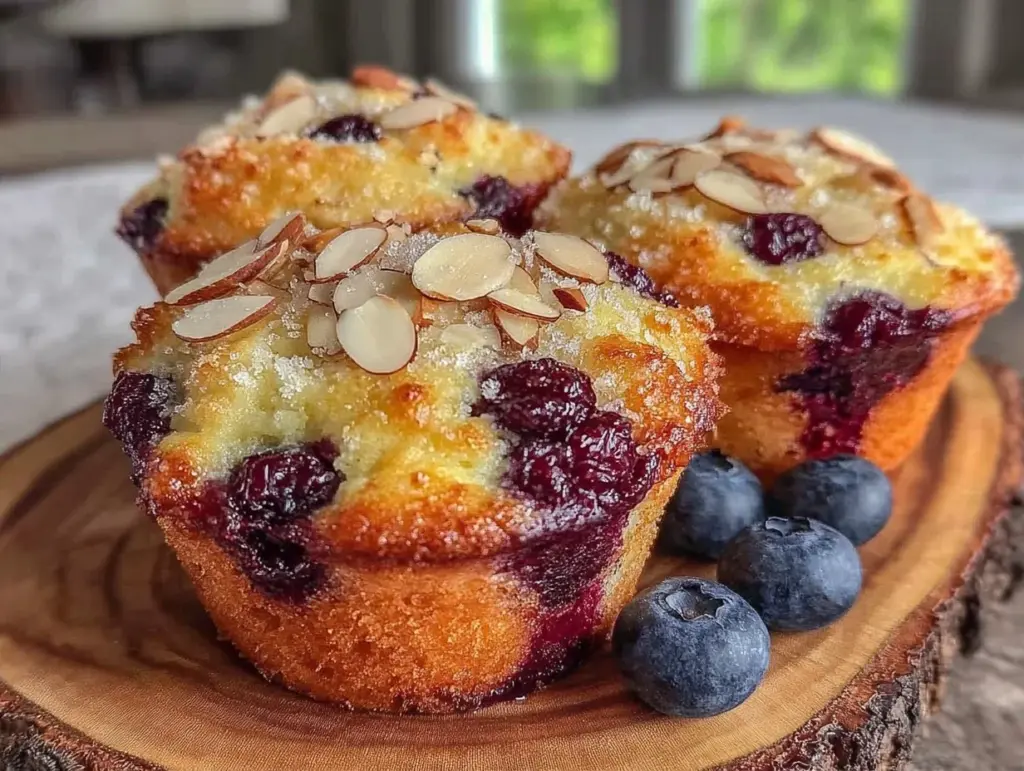 Low-Carb Blaubeer-Mandel Muffins - featured image