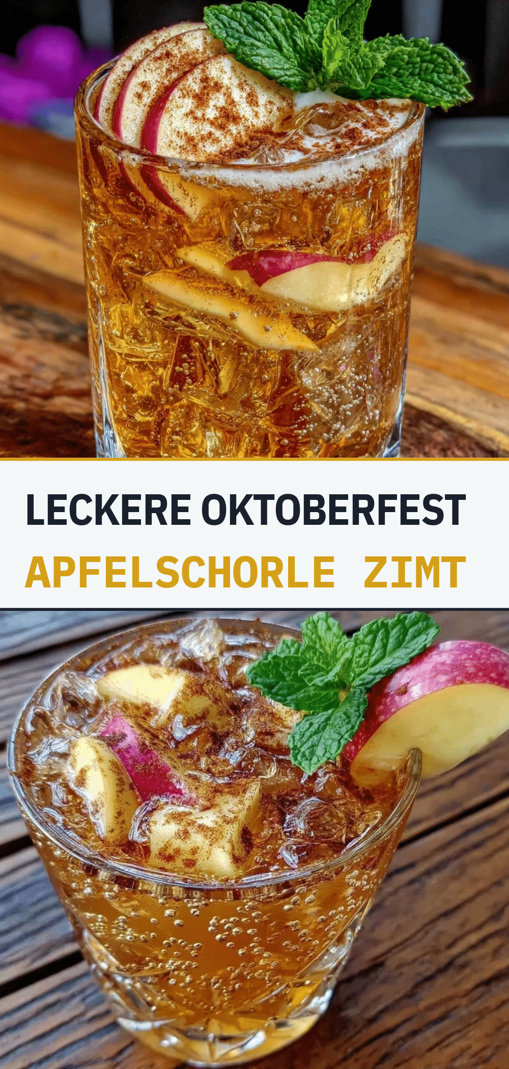 Oktoberfest Apfelschorle mit Zimt: Schnelles Herbstgetränk 5 Oktoberfest Apfelschorle mit Zimt recipe