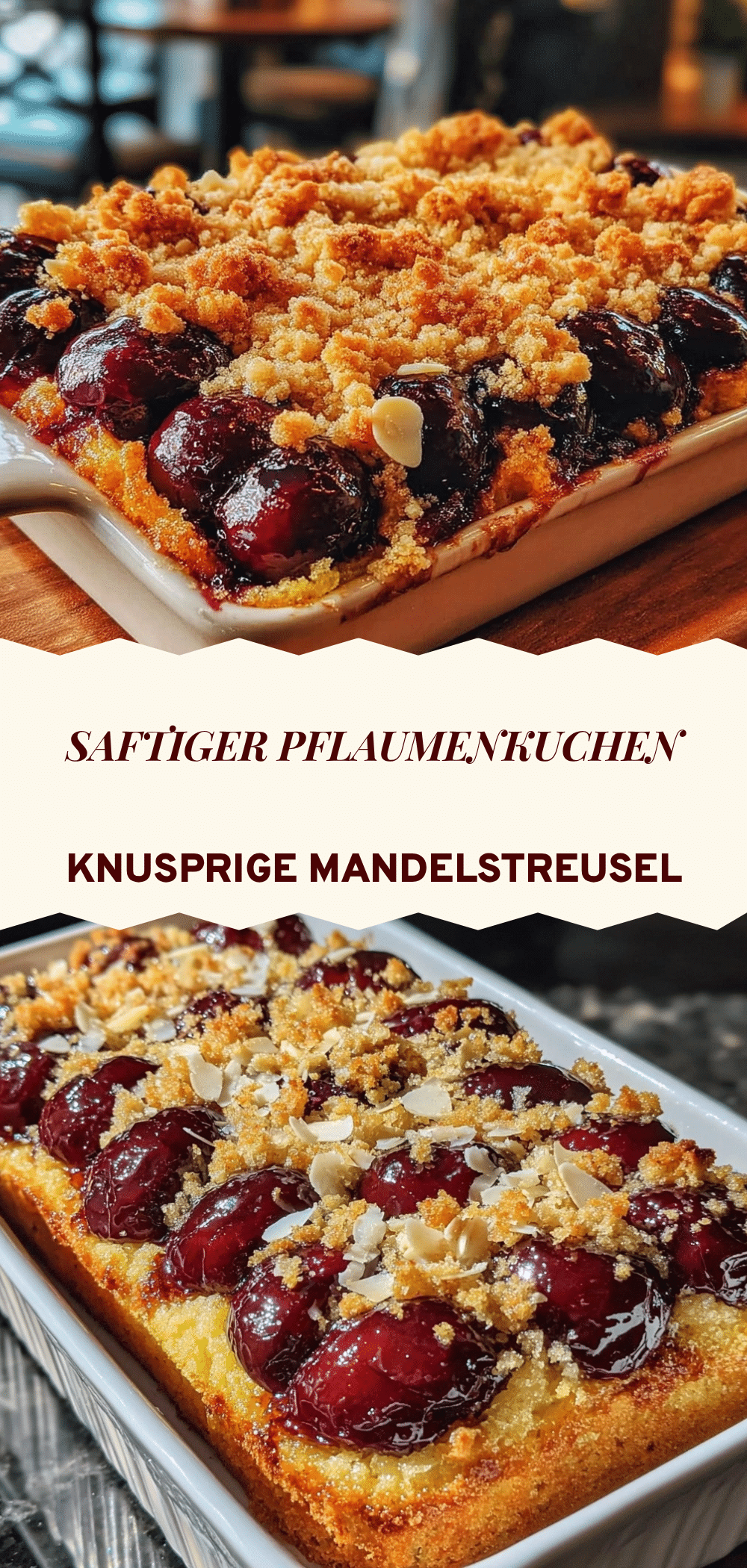 Pflaumenkuchen mit Mandelstreuseln in 30 Min: Der perfekte 5pm-Retter 5 Pflaumenkuchen mit Mandelstreuseln recipe
