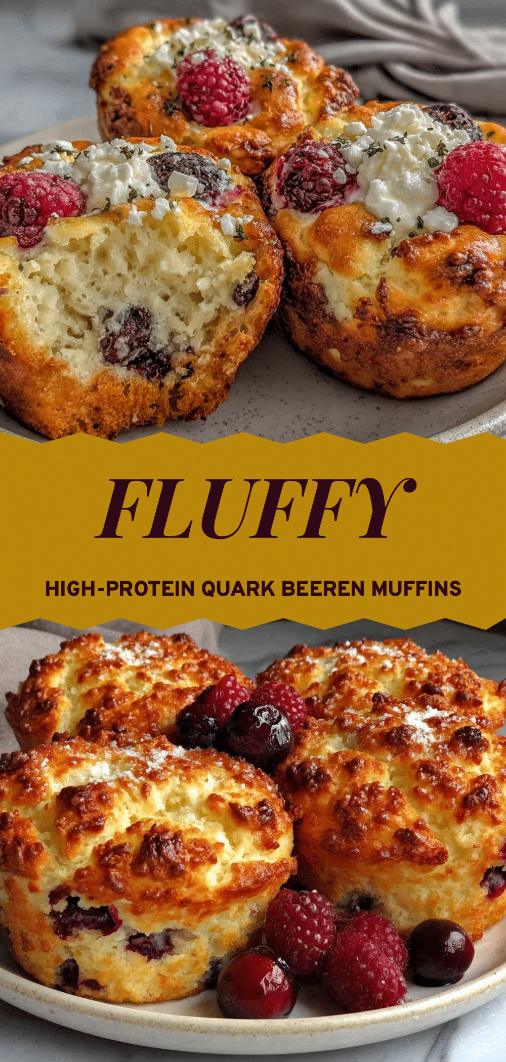 Fluffy High-Protein Quark Beeren Muffins: Der 5pm-Rettungssieger 5 Quark Beeren Muffins recipe