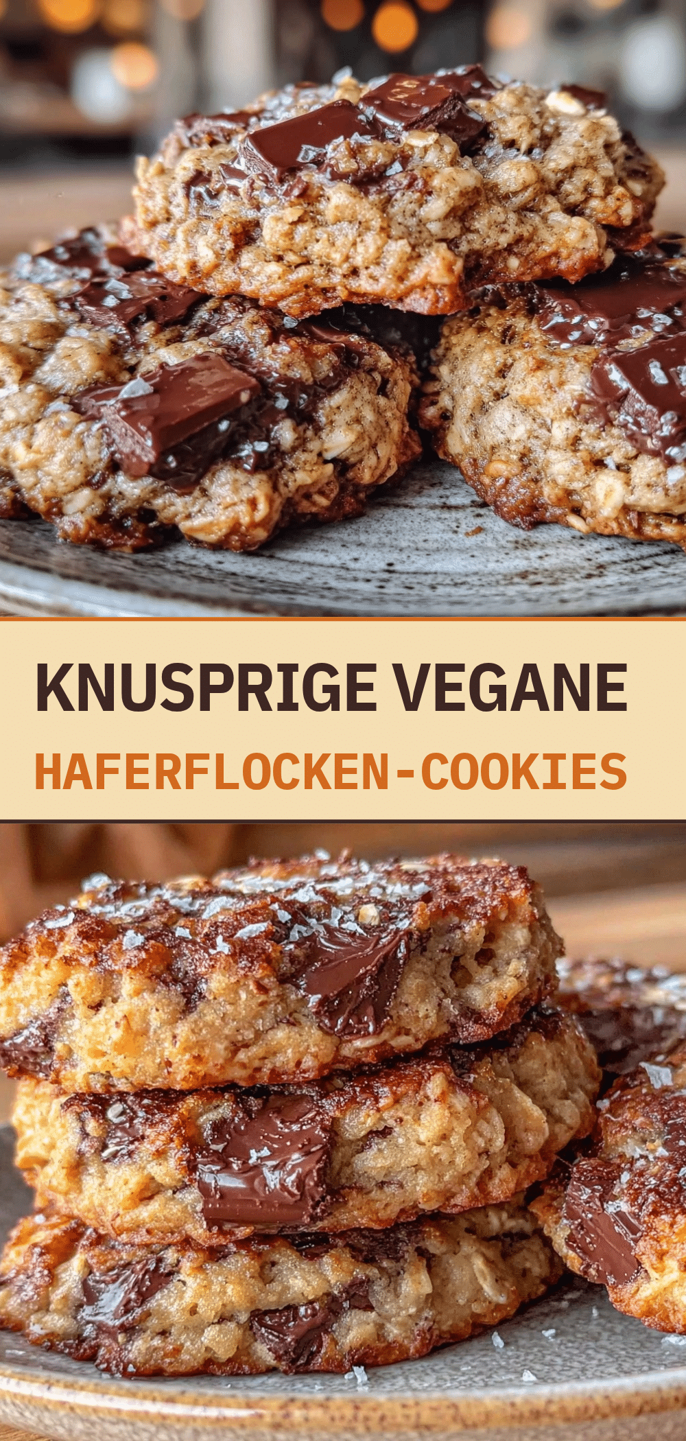Vegane Haferflocken-Cookies: 10 Min. & kein Aufräumen 5 vegane Haferflocken-Cookies recipe