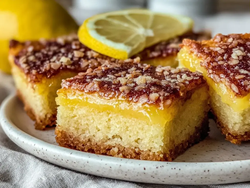 Zitronige Butterschnitten mit Mandeln - featured image