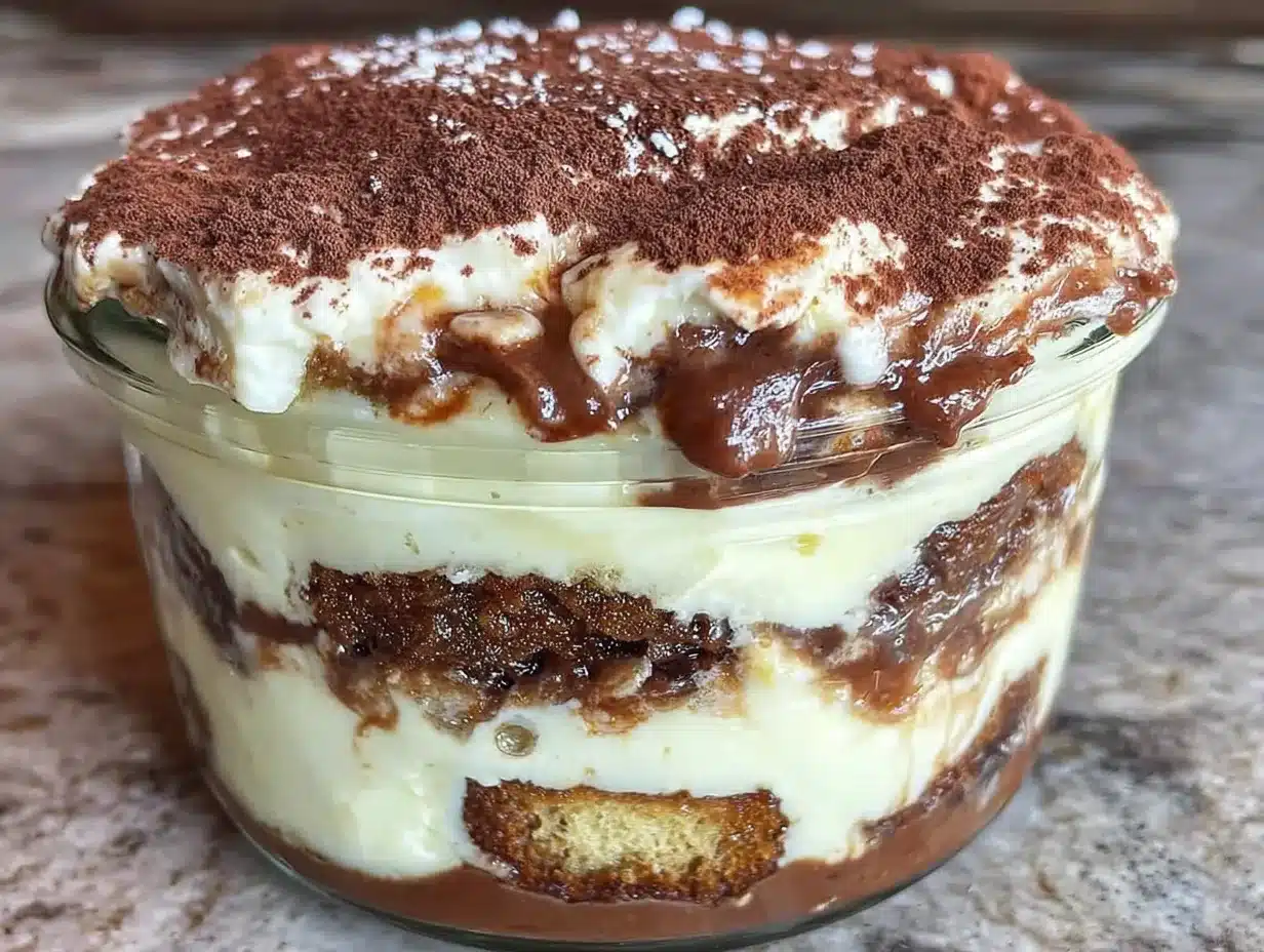 Cremiges Tiramisu ohne Ei: 15 Min. Power-Frühstück 4 Cremiges Tiramisu ohne Ei preparation steps